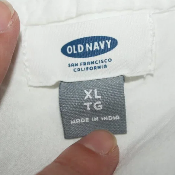 OLD NAVY White Sundress Sz XL Embroidered Midi Dress Wedding Beach Vacation - Picture 12 of 12